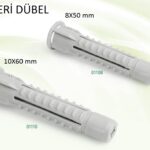 Plastik Dübel - Plastic Anchor 8x50 MM-B Seri 50'li