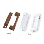 2 Adet Pvc Pimapen Kapı Pencere Menteşesi Kahve ve Beyaz Renk 75 MM-Kahve Menteşe
